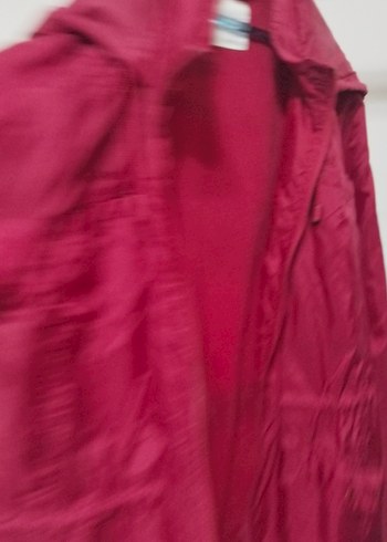 Bordo Salaş Midi Kadın Ceket - Görsel 6