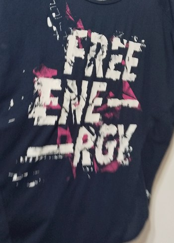 Kız Çocuk Lacivert Baskılı Tişört - Görsel 2