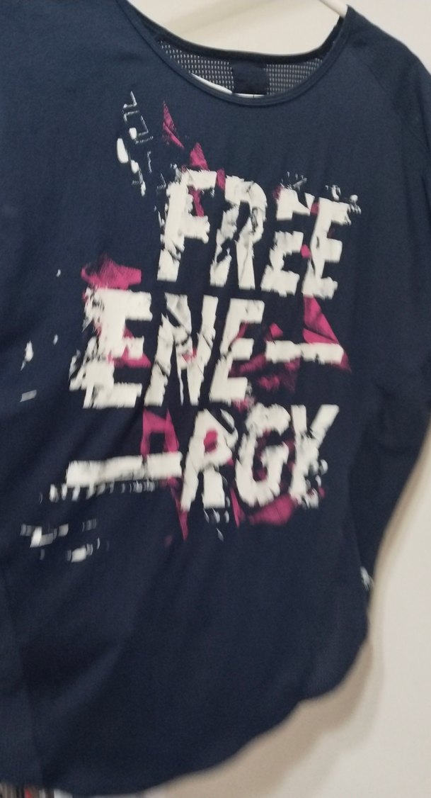 Kız Çocuk Lacivert Baskılı Tişört - Görsel 2