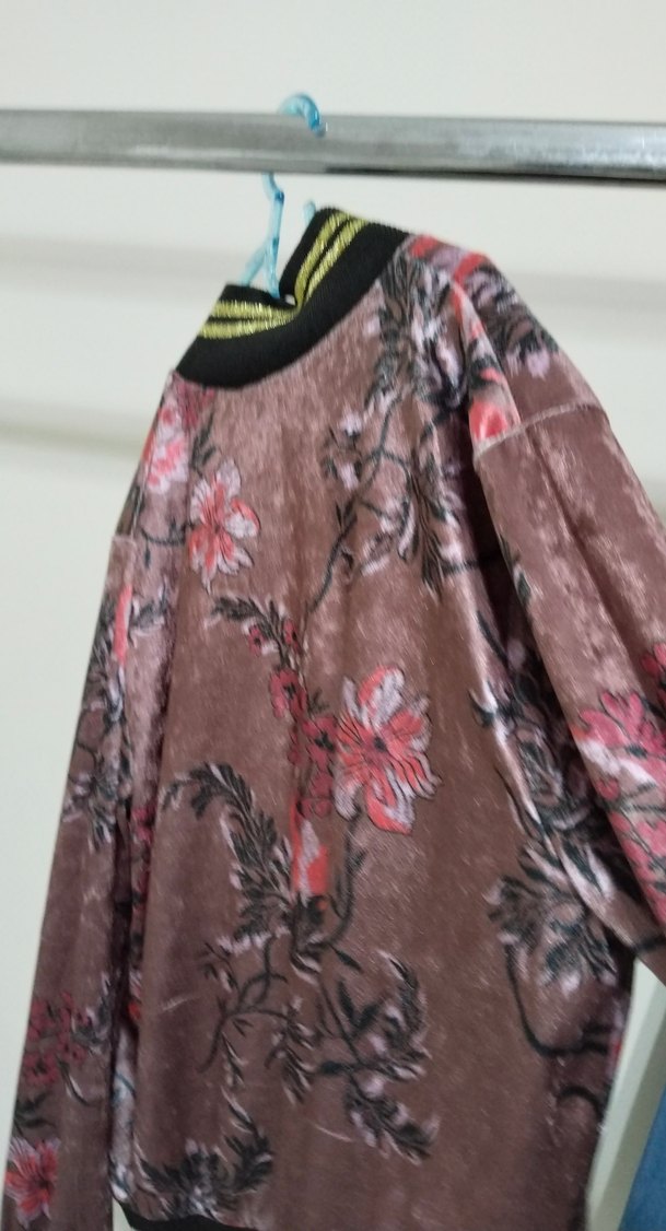 Pembe Gri Çiçek Desenli Uzun Bohem Kadın Kimono - Görsel 2