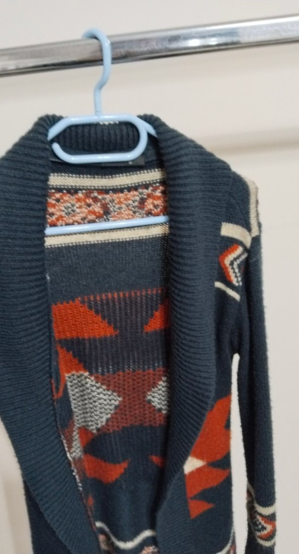 Bohem Çok Renkli Desenli Kadın Hırka - Görsel 2