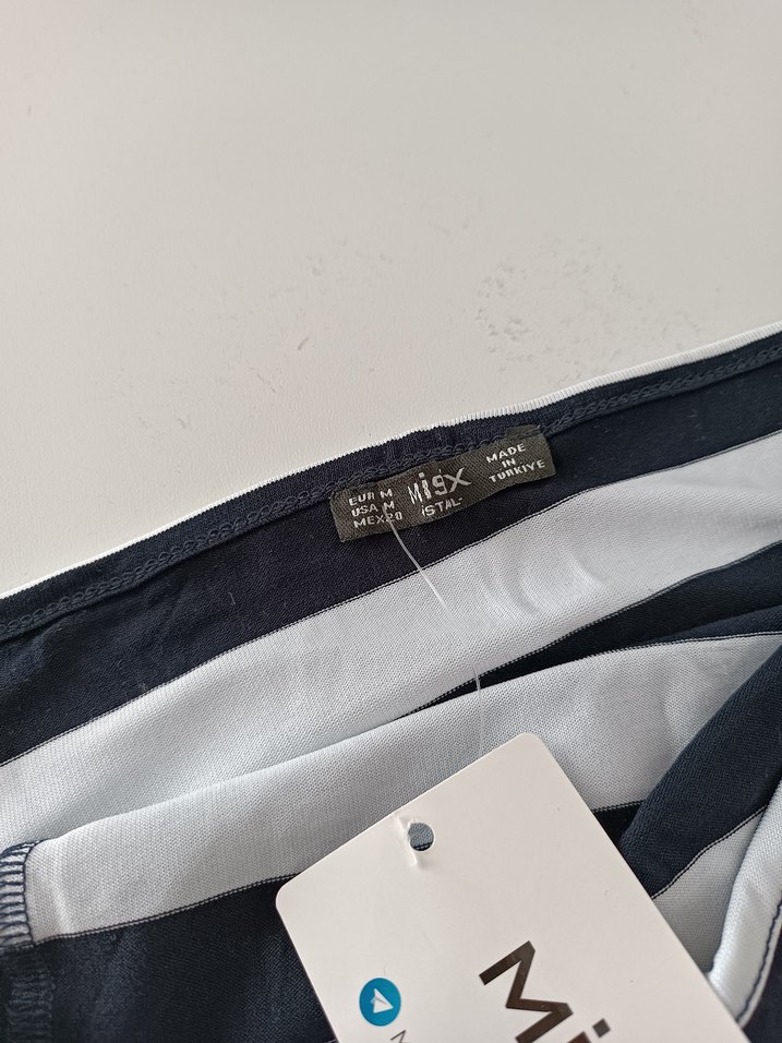 Çizgili Straplez Mini Bustiyer - Görsel 3