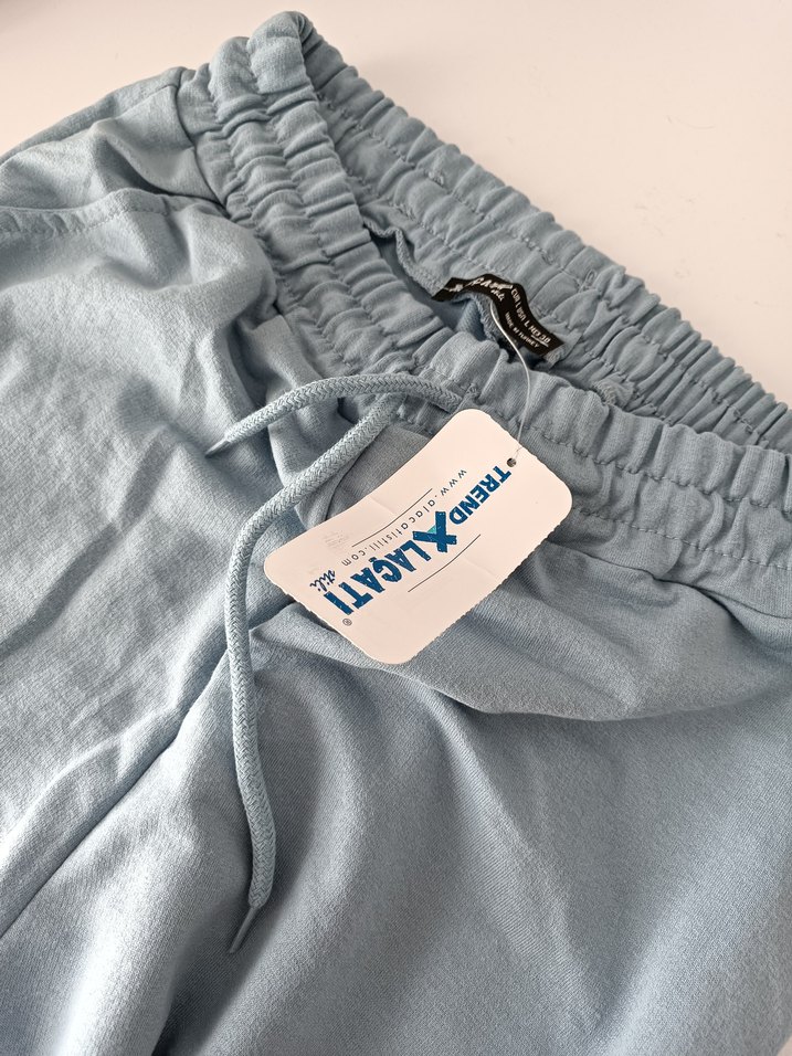 Rahat Kesim Mavi Kadın Eşofman Altı - Görsel 3