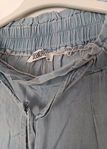 Gri Kemerli Mavi Denim Rahat Kesim Pantolon - Görsel 3