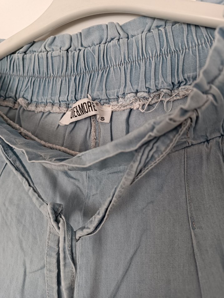 Gri Kemerli Mavi Denim Rahat Kesim Pantolon - Görsel 3