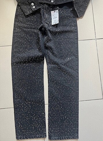 Zara taşlı pantolon
