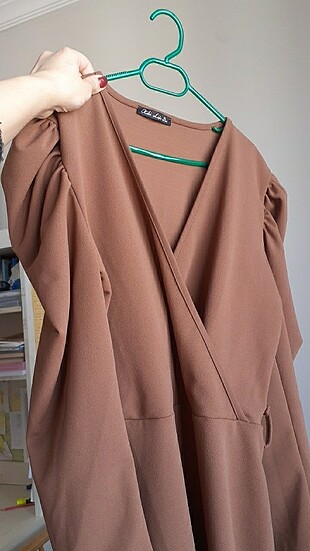 xl Beden camel Renk Elbise