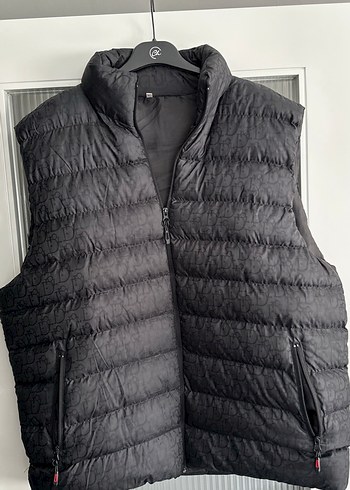 xl Beden Siyah Fermuarlı Yüksek Yakalı Erkek Yelek