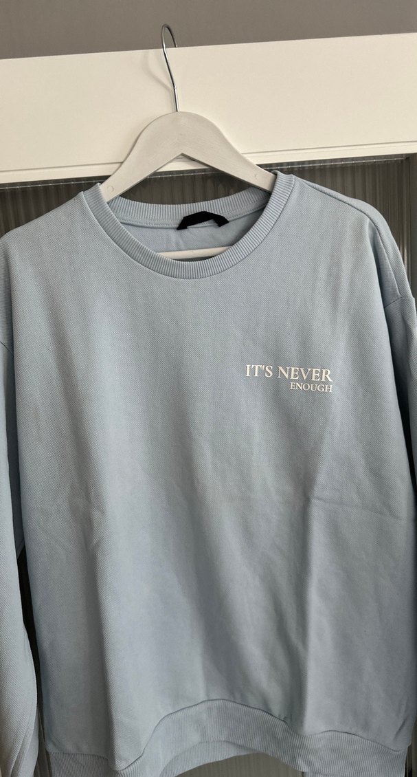 Mavi Baskılı Kadın Sweatshirt - Görsel 2