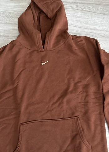 Kadın Kahverengi Kapüşonlu Sweatshirt - Görsel 2