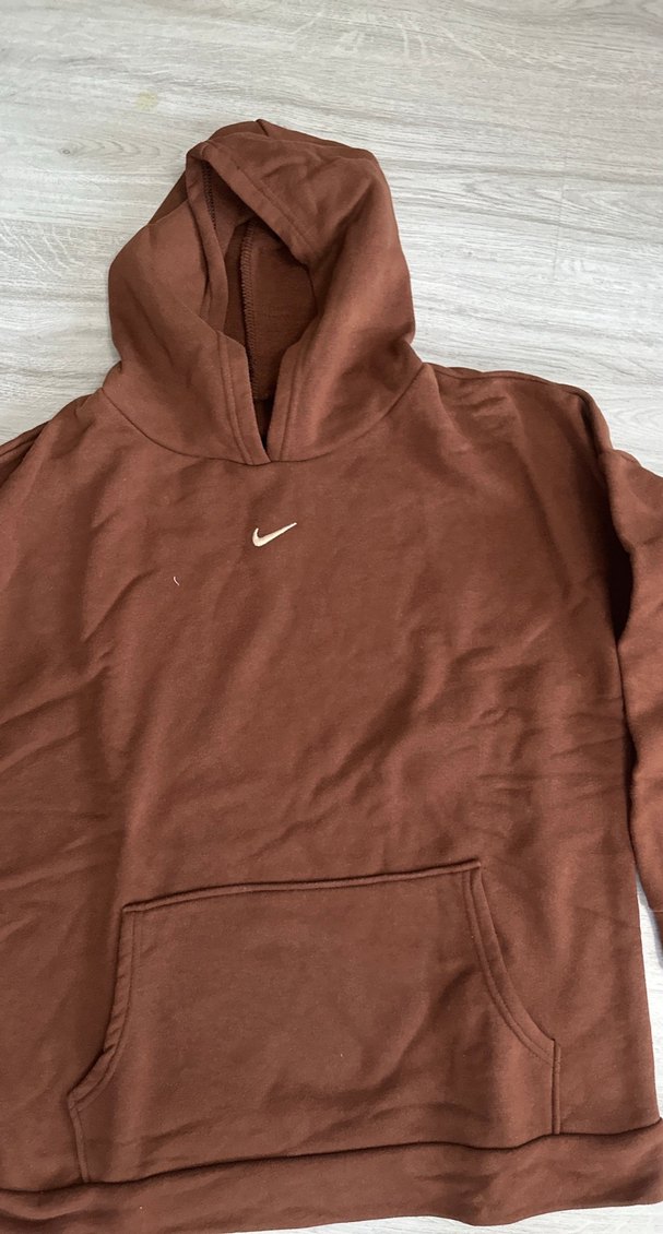 Kadın Kahverengi Kapüşonlu Sweatshirt - Görsel 2