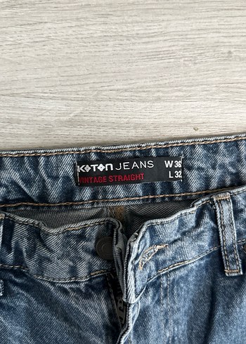 Erkek koton  Lacivert Regular Fit Denim Jean - Görsel 2