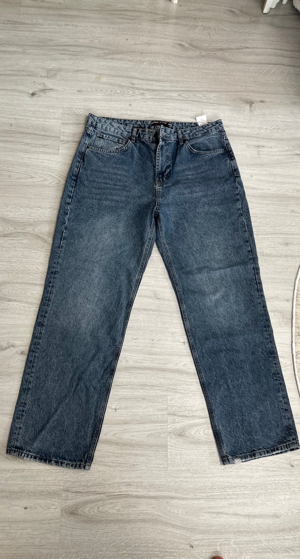 Erkek koton  Lacivert Regular Fit Denim Jean - Görsel 3
