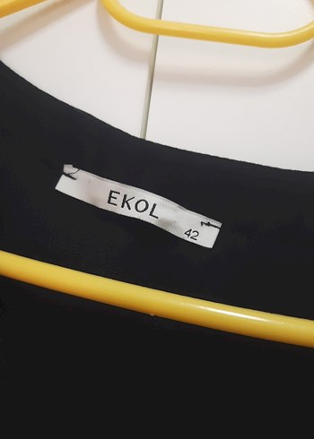 Ekol Siyah, Düğmeli, Kısa Kollu, Kadın Gömlek