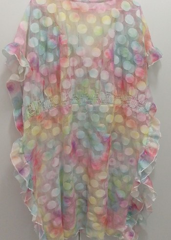 diğer Beden çeşitli Renk Pastel Renkli Fırfırlı Bohem Pareo 10 12 yaş etikette 13 14