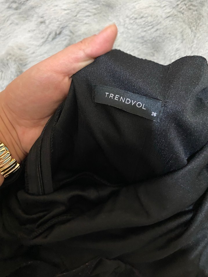 Siyah midi boy simli ekbise - Görsel 2