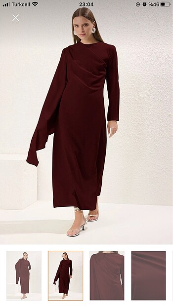 Trendyol & Milla Bordo elbise
