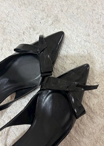 Siyah Fiyonklu Stiletto Topuklu Kadın Ayakkabı - Görsel 10