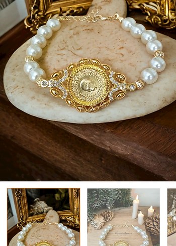 İncili çeyreklik Bileklik - Görsel 2