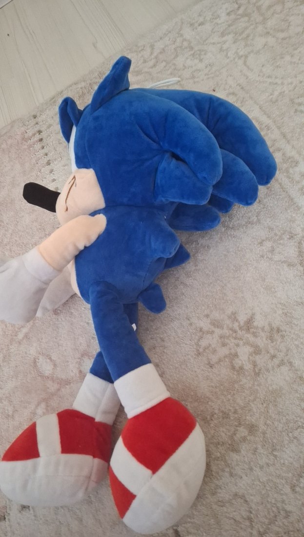 Kirpi Sonic Mavi Peluş Oyuncak Kirpi - Görsel 3