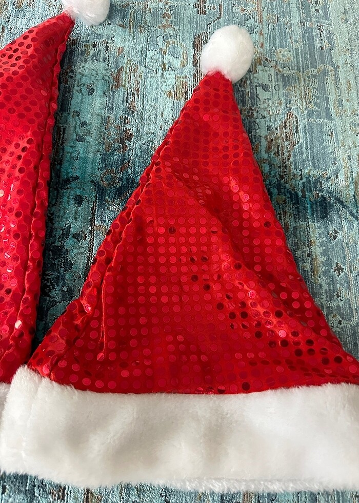 İki adet noel baba beresi - Görsel 3