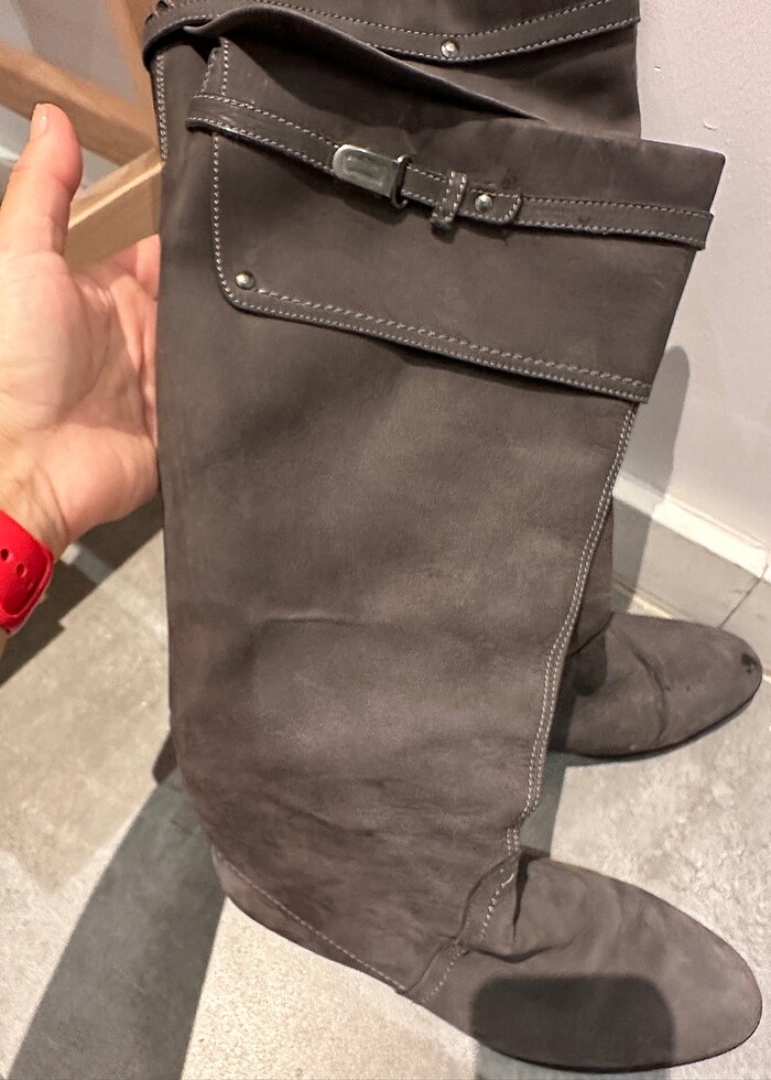 İtalyan süet çizme - Görsel 3