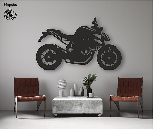 Motosiklet tasarımı ahşap tablo 90cm