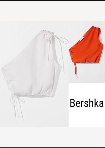 Beyaz Keten Tek Omuz Mini Bluz - Görsel 6