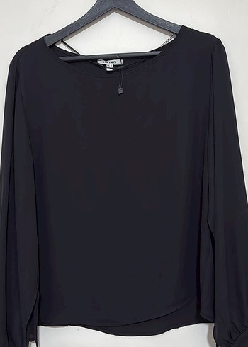 Siyah Uzun Kollu Tül Transparan Kadın Bluz - Görsel 5