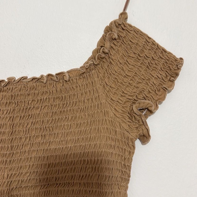 Kahverengi Örme Mini Bluz - Görsel 2