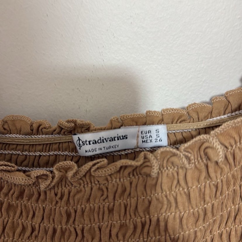 Kahverengi Örme Mini Bluz - Görsel 3