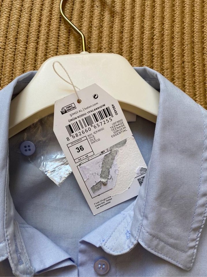 Kısa Kollu Crop Gömlek - Görsel 4