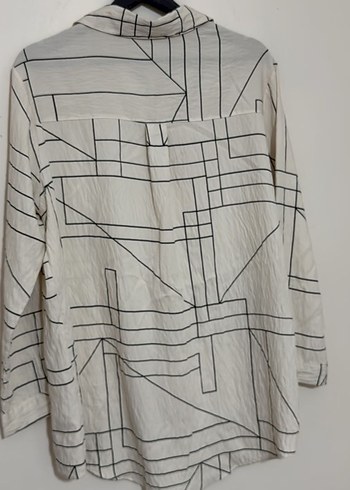 Kadın  Baskılı Uzun Kollu  Gömlek - Görsel 6