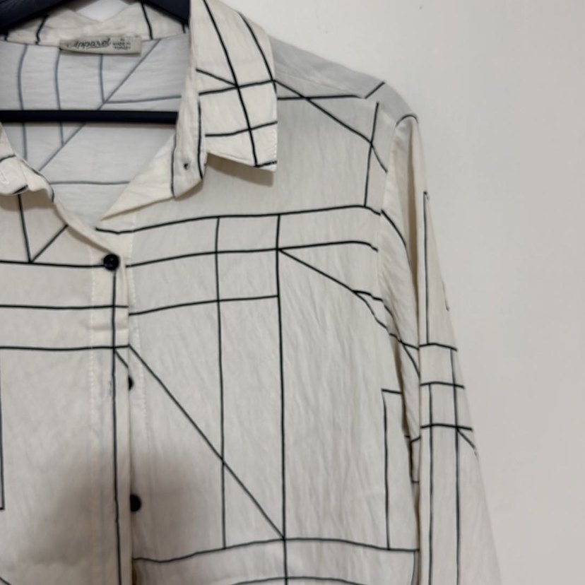 Kadın  Baskılı Uzun Kollu  Gömlek - Görsel 3