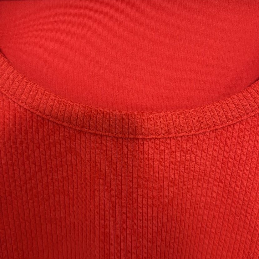 Uzun Kollu Kırmızı Crop Top - Görsel 5