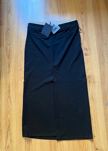 TWİST önden yırtmaçlı bel detaylı midi etek - Görsel 2