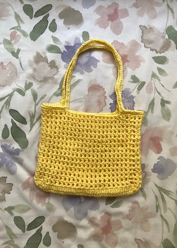Diğer Limon Sarısı Örme Çanta