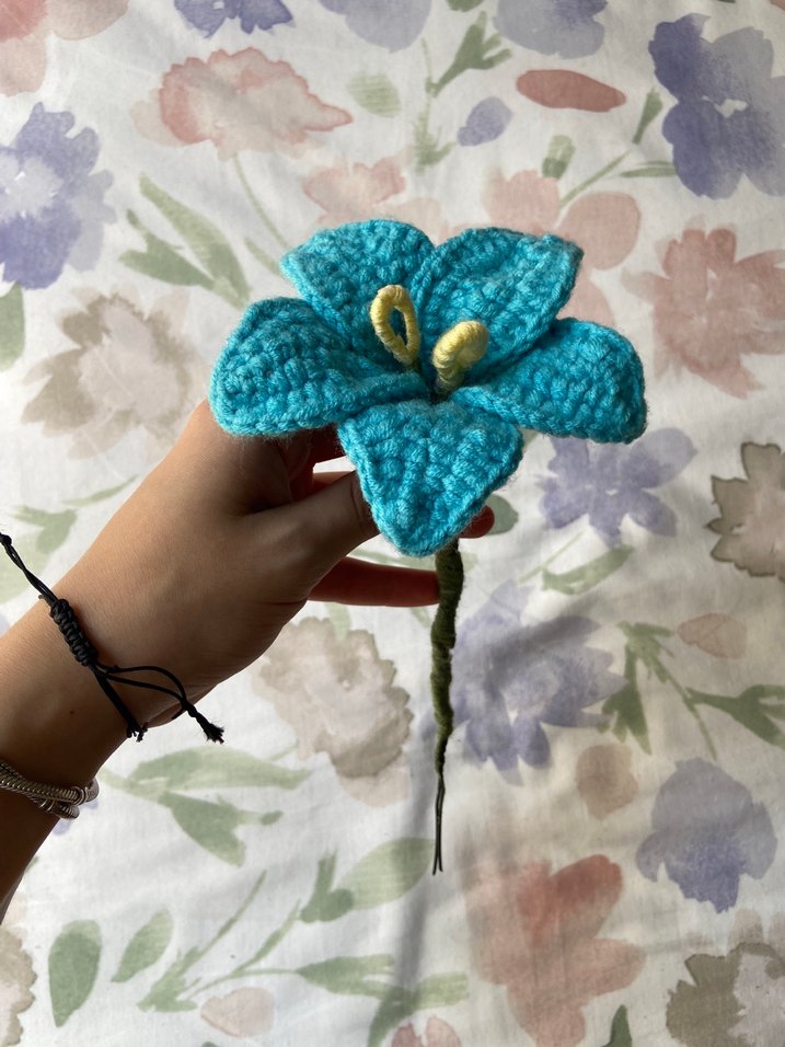 Örgü Çiçek / Crochet Flower - Görsel 2