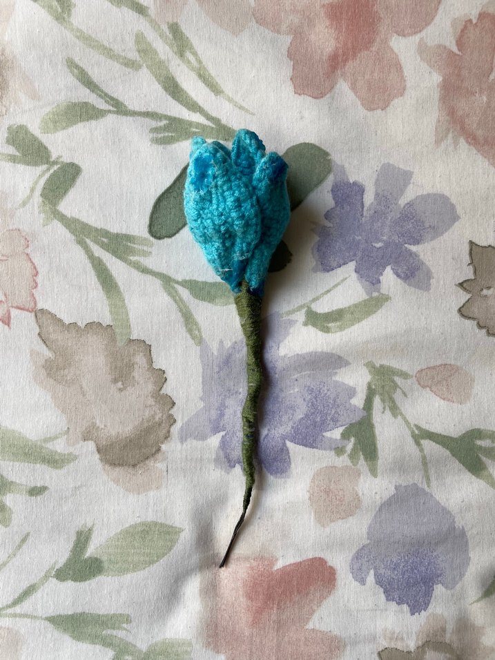 Örgü Çiçek / Crochet Flower - Görsel 4