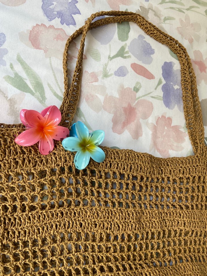 Hasır Örgü El Emeği Çanta - Görsel 3