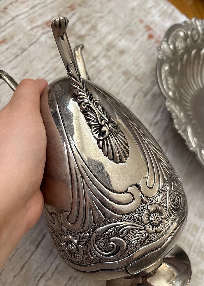 Alman gümüşü vazo - Görsel 4