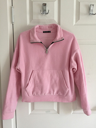 Bershka Pembe Polar Bershka Sweatshirt %52 İndirimli - Gardrops