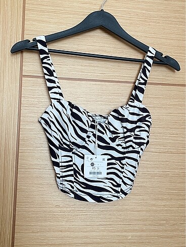 bershka zebra desenli büstiyer