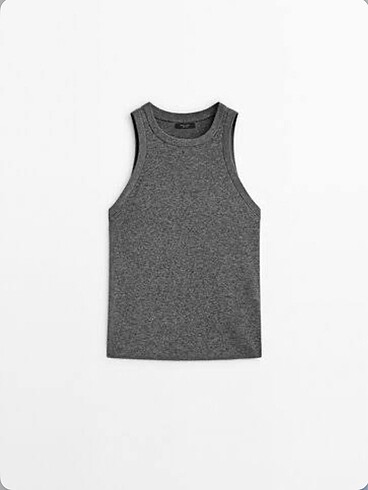 massimo dutti yün kaşmir halter yaka top