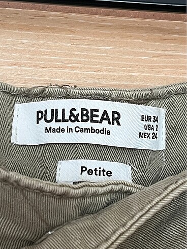 Pull and Bear pull&bear haki kargo pantolon