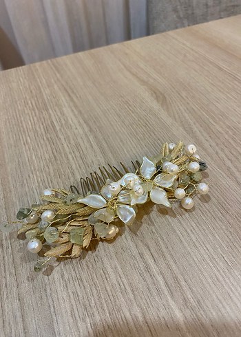 Bohem İnci ve Altın Renkli Saç Tokası - Görsel 3