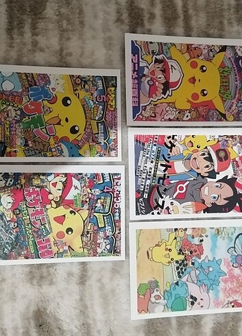 Pokemon anime manga fotokart seti