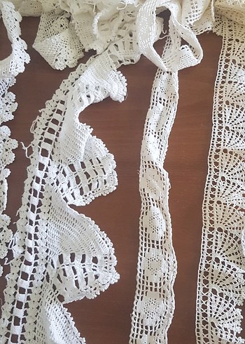 Beden beyaz Renk El Yapımı degerlendirmelik dantel 8 parça