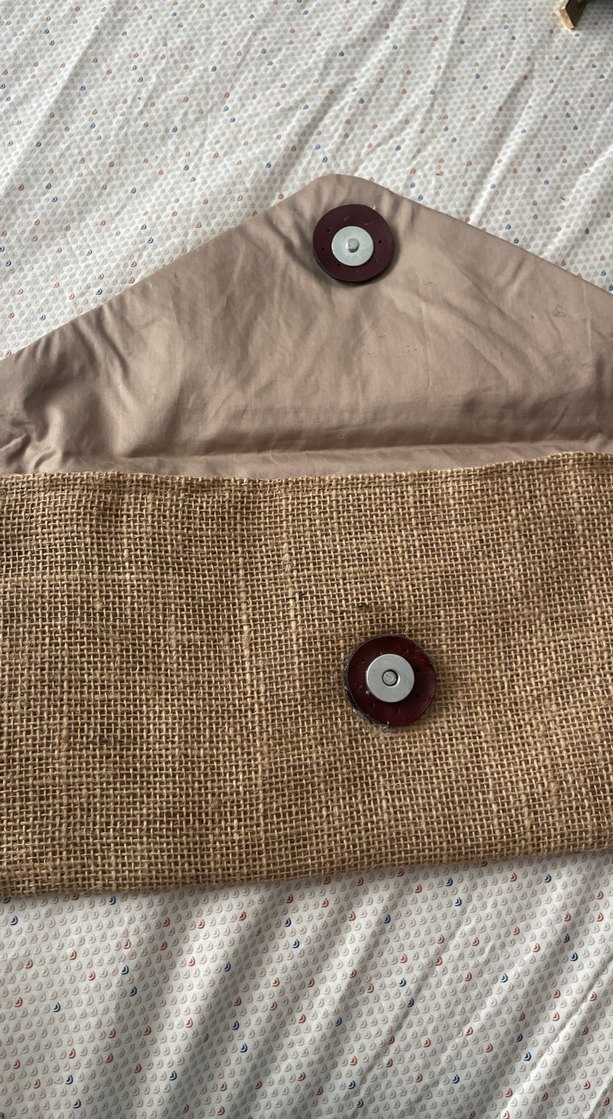 Bej Bohem Örgülü el çantası - Görsel 2