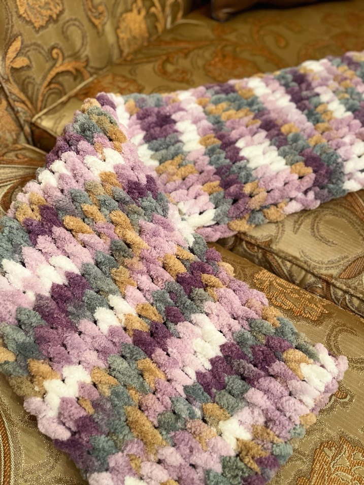 Pastel Renkli Puffy Kadın Atkısı - Görsel 2